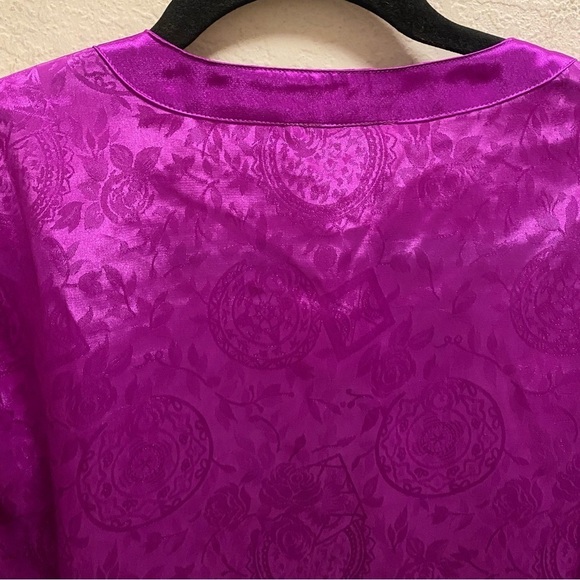 Vintage Victoria's Secret Gold Label Purple Button Front Sleep Shirt Size S NEW - Picture 9 of 10